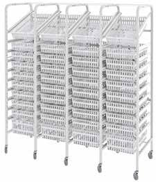 to fit most space requirements Starter and Add-on Units Starter units come complete with 2 frames, cross bars, full extension slides, trays and four 4"H casters.
