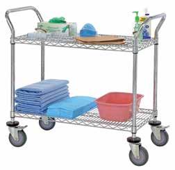UTILITY CARTS UTILITY CARTS - WIRE Wire Utility Carts Give versatility to any operation: food service, hospitals and maintenance.