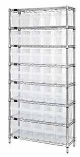 BINS CLEAR-VIEW STORE-MAX 8" SHELF BINS AND WIRE SHELVING SYSTEMS Exclusive!