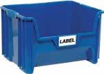 LABELS BINS Bin, Totes and Container Labels Clear Label Holder Kits allow for easy parts identification and bar coding of the bin contents.