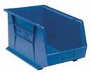 (additional colors available on request, subject to up charge and minimum runs) Bins are made from heavy-duty, virgin, high density FDA approved polypropylene Large label slots provide
