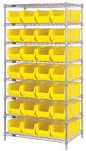 HULK 24" CONTAINER WIRE SHELVING SYSTEMS BINS HULK 24" Container Wire Shelving Systems - Complete Packages MDRQWR8950 24"W x 36"L x 74"H 8 shelves and 28 MDRQUS950 23-7/8"L x 8-1/4"W x 7"H bins