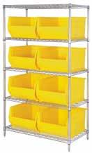 HULK 30" CONTAINERS WIRE SHELVING SYSTEMS BINS HULK 30" Container Wire Shelving Systems - Complete Packages MDRQWR8970 30"W x 36"L x
