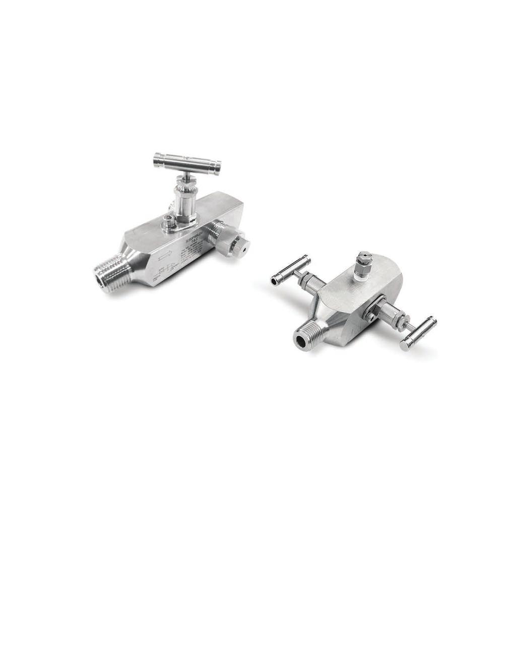 Instrumentation Gauge Valves SGBV / SGBV2 Series Features Stainless Steel construction. 1/2 in. and 3/4 in, male to 1/2 in. female end connections. 1/2 in. female gauge ports standard.