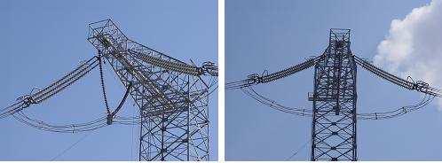Switching Impulse Flashover Tests and Analysis for 765kV Jumper V-strings with Damaged Insulators ACSR 480mm 2 Cardinal wire: 500m or longer 250 or more standard suspension insulators for the strain