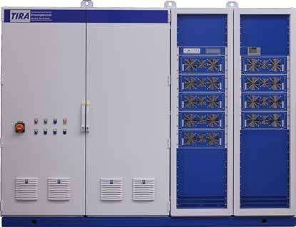 Power Amplifiers 165 to 240 kva / TIRA Remote Control TIRA Vibration Test Systems Power Amplifiers 165 to 240 kva / TIRA Remote Control Features: High Signal to Noise Ratio of >90 db Integrated field
