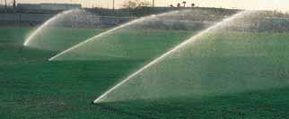 water distribution across the entire radius range for superior green grass results Long Range Rain Curtain nozzle technology [40-81 ft. (12.2-24.