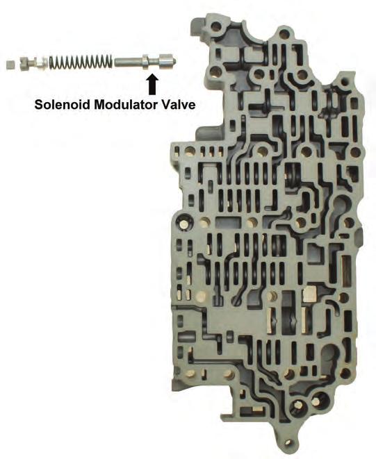 Excessive wear in the solenoid modulator valve and bore can cause the valve to side load, resulting in erratic solenoid supply