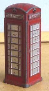 4.06 12c (750) Telephone Kiosk. Red with silver glazing.