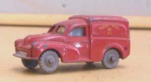 80 Diecasts - Dublo Dinky Toys 068 Morris Minor Van, in signal red 'Royal Mail'.
