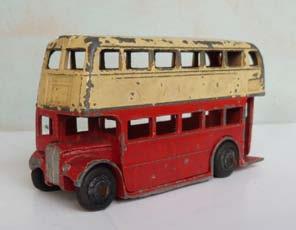 4.22 29c Double-deck Bus, red lower, cream upper panels. No advertisements. AEC grille.
