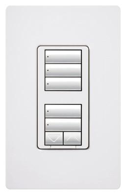 HomeWorks QS RF C L Hybrid seetouch Keypads function as a dimmer and keypad combined into a single device.