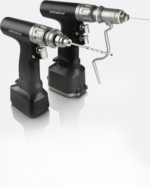 orthodrive MBQ M O D U L A R E L E C T R I C S Y S T E M MBQ701 Double trigger handpiece fitted with wire drive attachment MBQ700 Single trigger handpiece fitted with A.O. drill chuck See pages 6 and 7 for drilling, reaming, sawing, wire driving and pulse lavage attachment options.