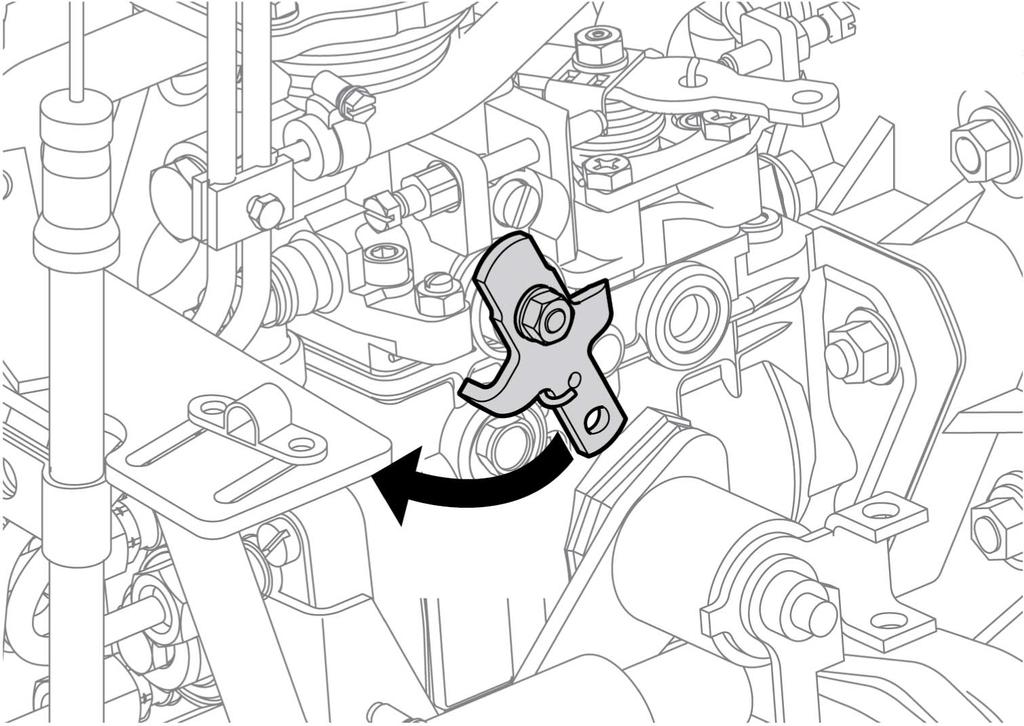 ENGINE OPERATION 3JH4E / 4JH4AE CHECKING THE ENGINE AFTER OPERATION (1) (2) Figure 5 0003624 If the engine cannot be shut down by the STOP button on the panel, stop the engine by pushing the button