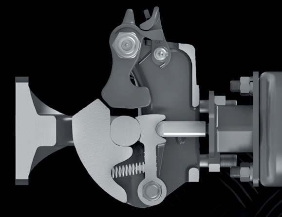 The shoe thereby keeps the drawbar eye snug against the pintle (horn) at the coupling to drawbar eye connection.