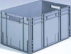 storage and production and as multi-use packaging in external goods transport.