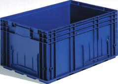 i RAL 5003 Euro containers Polypropylene resistant to most oils, acids and alkalis, quiet running on conveyors, withstands temperatures from -20 to +100 Celsius Robust and stable design Fully
