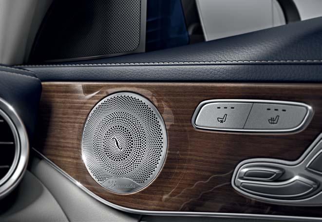 34 Out of respect for good sound. Take your seat and enjoy the optional Burmester surround sound system.
