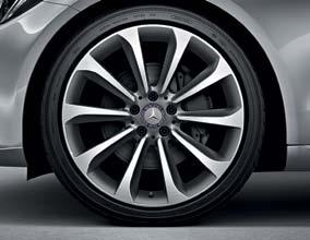 light-alloy wheels, painted vanadium silver, with 225/45 R 18 front and 245/40 R 18 rear tyres (option) 45R 6-spoke