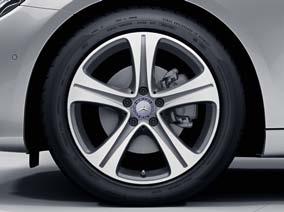light-alloy wheels, painted in vanadium silver, with 225/55 R 17 tyres (part of EXCLUSIVE exterior for E 200) R24 5-spoke light-alloy