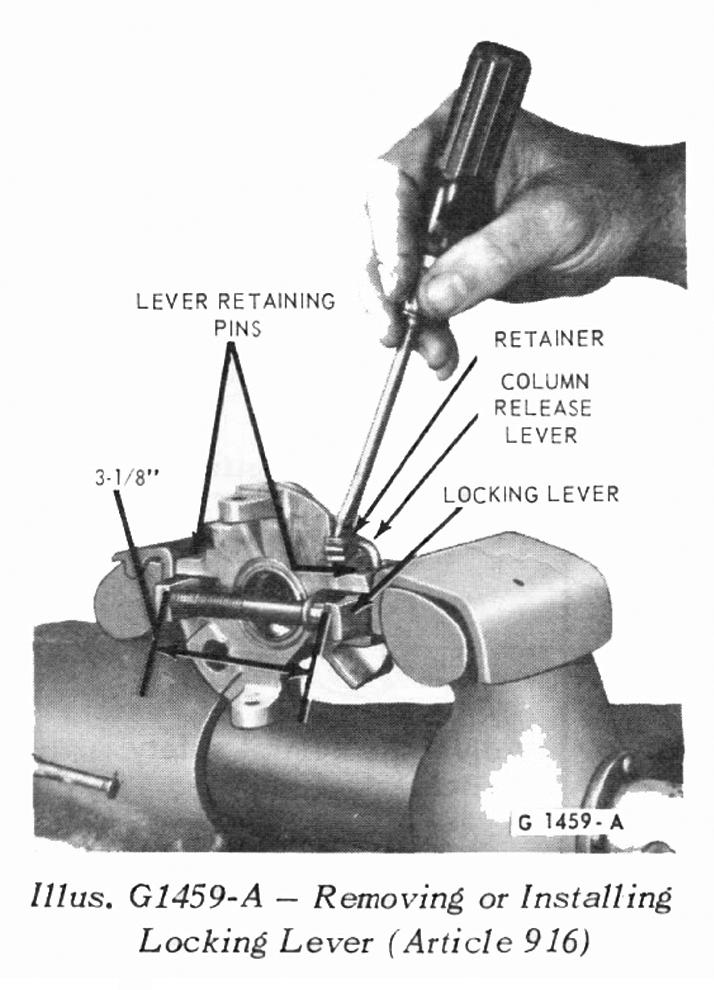P a g e 3 VACUUM RELEASE YALVE REMOVAL 1. Disconnect the wire from the vacuum release valve terminal (Illus. G1476-A). 2. Disconnect the two vacuum hoses from the release valve. 3. Remove the bolt that attaches the vacuum release valve mounting bracket to the lower edge of the instrument panel.