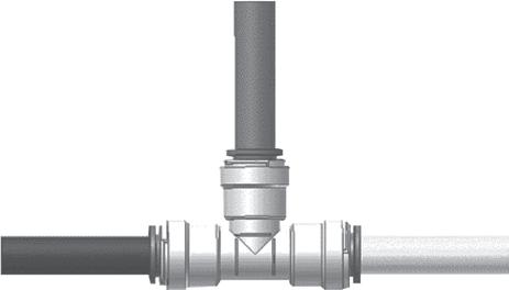 With the collet held securely in this position, the tubing can be removed. After a joint is made the tubing can still swivel while connected, even under maximum pressure.
