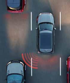 If a potential collision is detected, the Autonomous Emergency Braking system displays a forward collision warning, giving you time to take action.