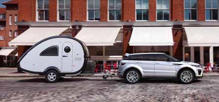TOWING AIDS With a towing capacity of up to 2,000kg on Coupé and Five-door and 1,500kg on Convertible, by incorporating tailored technologies, Range Rover Evoque can handle the most demanding of