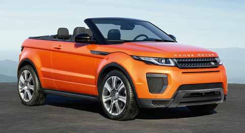 STEP 2 CHOOSE YOUR MODEL AND OPTIONS CONVERTIBLE MODELS RANGE ROVER EVOQUE CONVERTIBLE SE DYNAMIC RANGE ROVER EVOQUE CONVERTIBLE HSE DYNAMIC Dynamic body style Brunel grille with Narvik Black