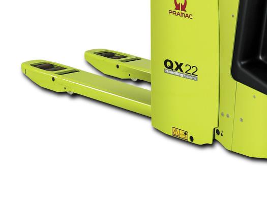 ELECTRIC PALLET TRUCKS QX22 For the best performance in handling environments The QX22 is a highly versatile machine: it can be used for pallet handling in tight spaces or