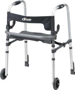 A B C A B Clever-Lite Walker, 8" Casters with Seat and Loop Locks, Adult Clever-Lite LS Walker, 5" Casters with Seat and Push-Down Brakes, Adult 10243 Blue 1/cs Front wheels can be set in either