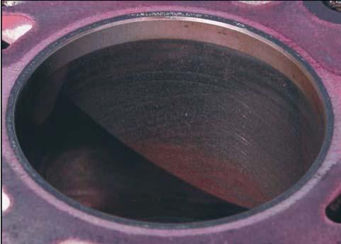 Figure 4-3: Digital recording of Ford Escort's engine block before treatment (honing marks on the cylinder surfaces are evident here) 4.1.