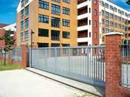 Cantilevered sliding gates from Werra are independent of the road surface or road incline.