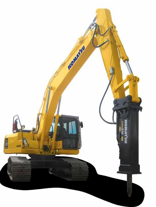 WALK-AROUND Whether you re tearing out a reinforced concrete abutment, scaling a tunnel, or running a pedestal-boom at the quarry, Komatsu hydraulic breakers provide you high impact energy for