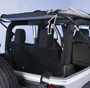 2. Fold and place the Sail Panels on top of your Wrangler. 3.