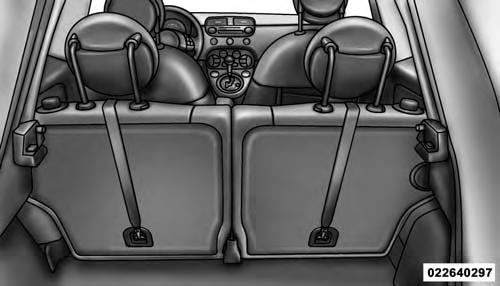 72 THINGS TO KNOW BEFORE STARTING YOUR VEHICLE 3. Attach the tether strap hook of the child restraint to the top tether anchorage as shown in the diagram. Rear Seat Tether Strap Mounting 4.