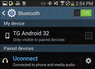 ELECTRONICS Pair Your Android Device: To search for available devices on your Bluetooth enabled Android Device: 1. Push the Menu button. 2. Select Settings. 3. Select Connections. 4.
