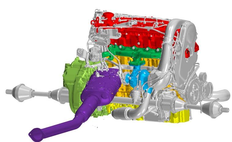 3D model of heat transfer in the engine bay Figure 10.