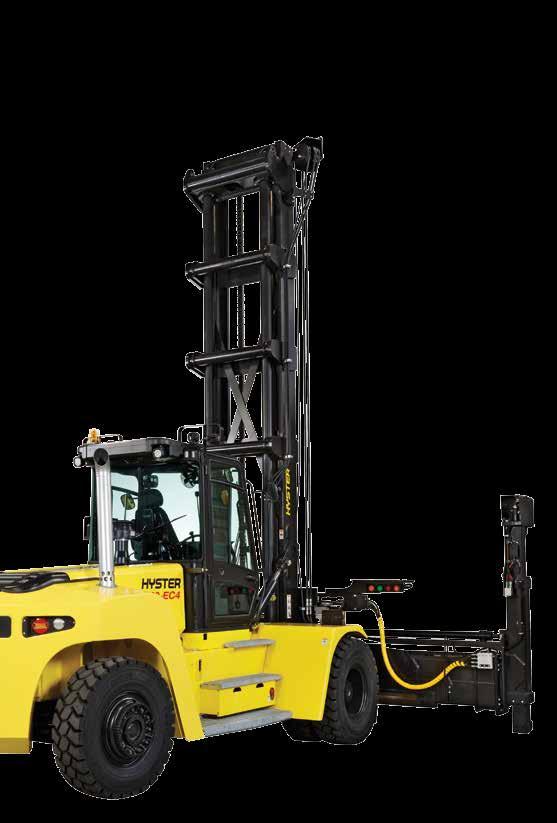 dependability DEPENDABLE EMPTY CONTAINER HANDLING The Hyster H360HD 2 -EC4 trucks provide dependable empty container handling in the entry-level range of the Hyster line of container handling trucks.