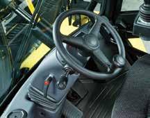 CAB COMFORT The optional enclosed ComforCab TM II is mounted on elastomeric rubber mounts, isolating and minimizing the effects of road-borne shocks and vibrations.