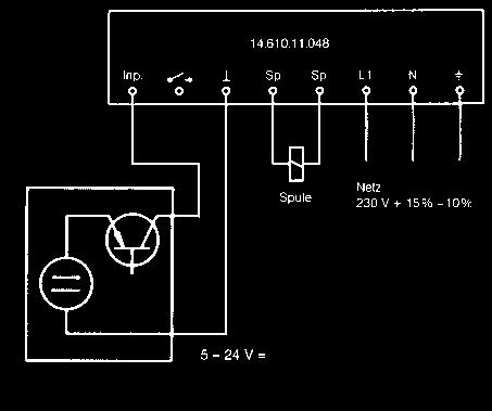 circuit A transistor is used for switching; there is no contact wear The high induced voltage enables the release times indicated in the catalogue for DC switching to