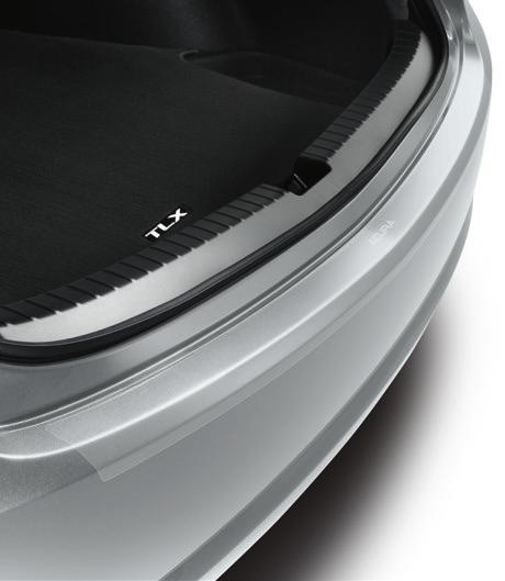 Acura Genuine Accessories / Exterior REAR BUMPER APPLIQUE Provide extra protection when loading and unloading the trunk with the Rear Bumper Applique.