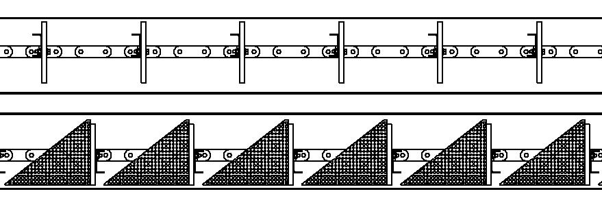 Conveyor Chain/Paddle Installation Use electrical fish tape, wire, or rope to pull the chain/paddle assembly through the lower tube from the discharge end.