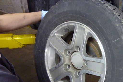 Step 136 Reinstall the rear wheels and torque the lug nut to 55 ft. lbs.
