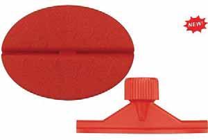 Glue Tabs 35mm x 49mm Head Diameter Oval Type Red
