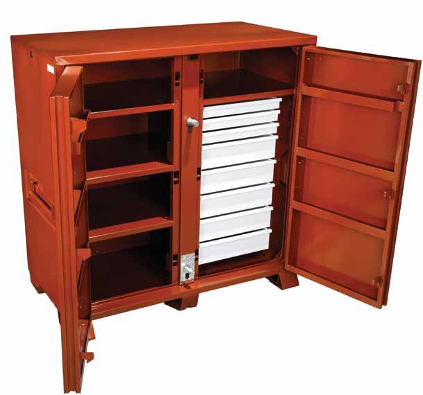 DRAWER CABINET JOBOX Drawer Cabinets offer the same security and accessibility features as our Heavy-Duty Cabinets, but with fully extendable High-Load Capacity Drawers for added storage options.
