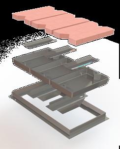 sizes to suit exact paving slab dimensions available in small production runs at no extra cost OPTIONS Various Loadings (See EN 124 and FACTA Tables) Grade 304L