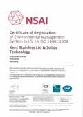 KENT STAINLESS 3 Accreditations ISO 9001:2008 relates to Quality. The standard is designed to help organisations ensure that they meet the needs of customers.