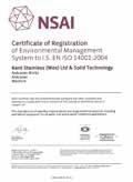The standard helps Kents achieve customer satisfaction, while also meeting statutory and regulatory requirements related to our products. ISO 14001:2004 relates to the Environment.