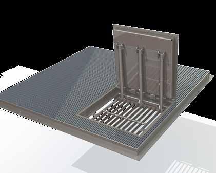 opening; 100mm Grille Depth; Grade 316L Stainless Steel; Loading FACTA B Standard Safety Stay Customised sizes to suit exact paving slab dimensions available in small production runs at no extra cost